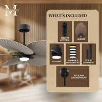 Alessandra Tropical 5-Blade Ceiling Fan with LED Light