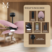 Alessandra Tropical 5-Blade Ceiling Fan with LED Light