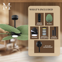 Alessandra Tropical 5-Blade Ceiling Fan with LED Light