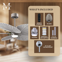 Alessandra Tropical 5-Blade Ceiling Fan with LED Light
