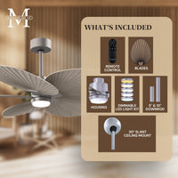 Alessandra Tropical 5-Blade Ceiling Fan with LED Light