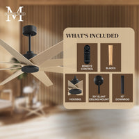 64-Inch Ariella 8-Blade Ceiling Fan Without Light Kit