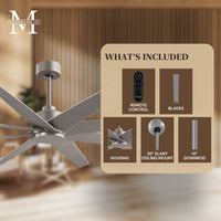 64-Inch Ariella 8-Blade Ceiling Fan Without Light Kit