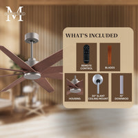 64-Inch Ariella 8-Blade Ceiling Fan Without Light Kit