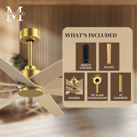 64-Inch Ariella 8-Blade Ceiling Fan Without Light Kit