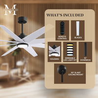 64-inch Ariella 8-Blade Ceiling Fan with LED Light