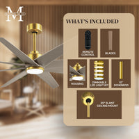 64-inch Ariella 8-Blade Ceiling Fan with LED Light