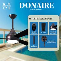 52-Inch Donaire 3-Blade Ceiling Fan with LED Light