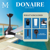 52-Inch Donaire 3-Blade Ceiling Fan with LED Light