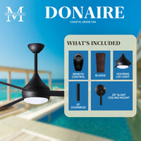 52-Inch Donaire 3-Blade Ceiling Fan with LED Light