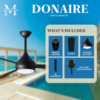 52-Inch Donaire 3-Blade Ceiling Fan with LED Light