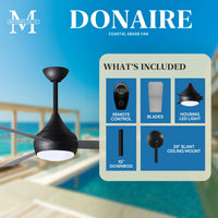 52-Inch Donaire 3-Blade Ceiling Fan with LED Light