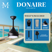 52-Inch Donaire 3-Blade Ceiling Fan with LED Light