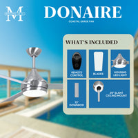 52-Inch Donaire 3-Blade Ceiling Fan with LED Light