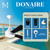 52-Inch Donaire 3-Blade Ceiling Fan with LED Light