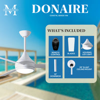 52-Inch Donaire 3-Blade Ceiling Fan with LED Light