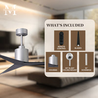 56-Inch Eliza 3-Blade Ceiling Fan Without Light Kit