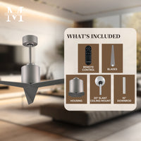 56-Inch Eliza 3-Blade Ceiling Fan Without Light Kit
