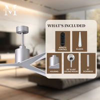 56-Inch Eliza 3-Blade Ceiling Fan Without Light Kit