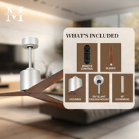 56-Inch Eliza 3-Blade Ceiling Fan Without Light Kit