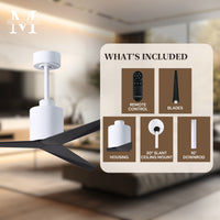 56-Inch Eliza 3-Blade Ceiling Fan Without Light Kit