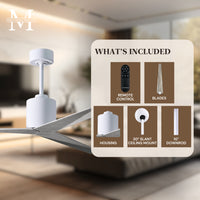 56-Inch Eliza 3-Blade Ceiling Fan Without Light Kit