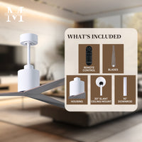 56-Inch Eliza 3-Blade Ceiling Fan Without Light Kit