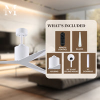 56-Inch Eliza 3-Blade Ceiling Fan Without Light Kit