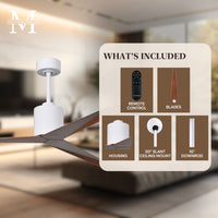 56-Inch Eliza 3-Blade Ceiling Fan Without Light Kit