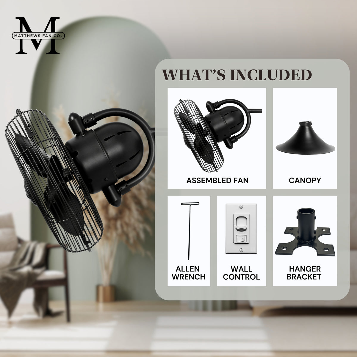 13-Inch Kaye Oscillating Wall Fan