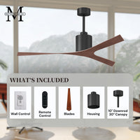 56-Inch Molly 3-Blade Ceiling Fan Without Light kit