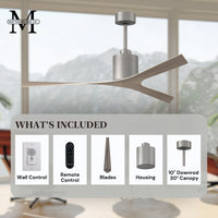 56-Inch Molly 3-Blade Ceiling Fan Without Light kit