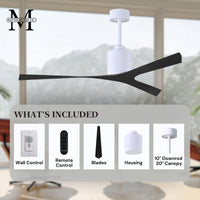 56-Inch Molly 3-Blade Ceiling Fan Without Light kit