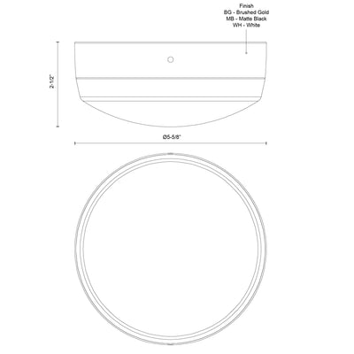 Hugo 5-in White Fan Light Kit