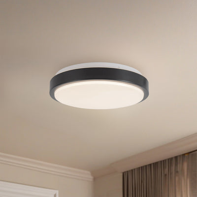 Yanis 12-in Steel Flush Mount