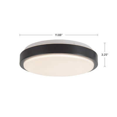 Yanis 12-in Steel Flush Mount