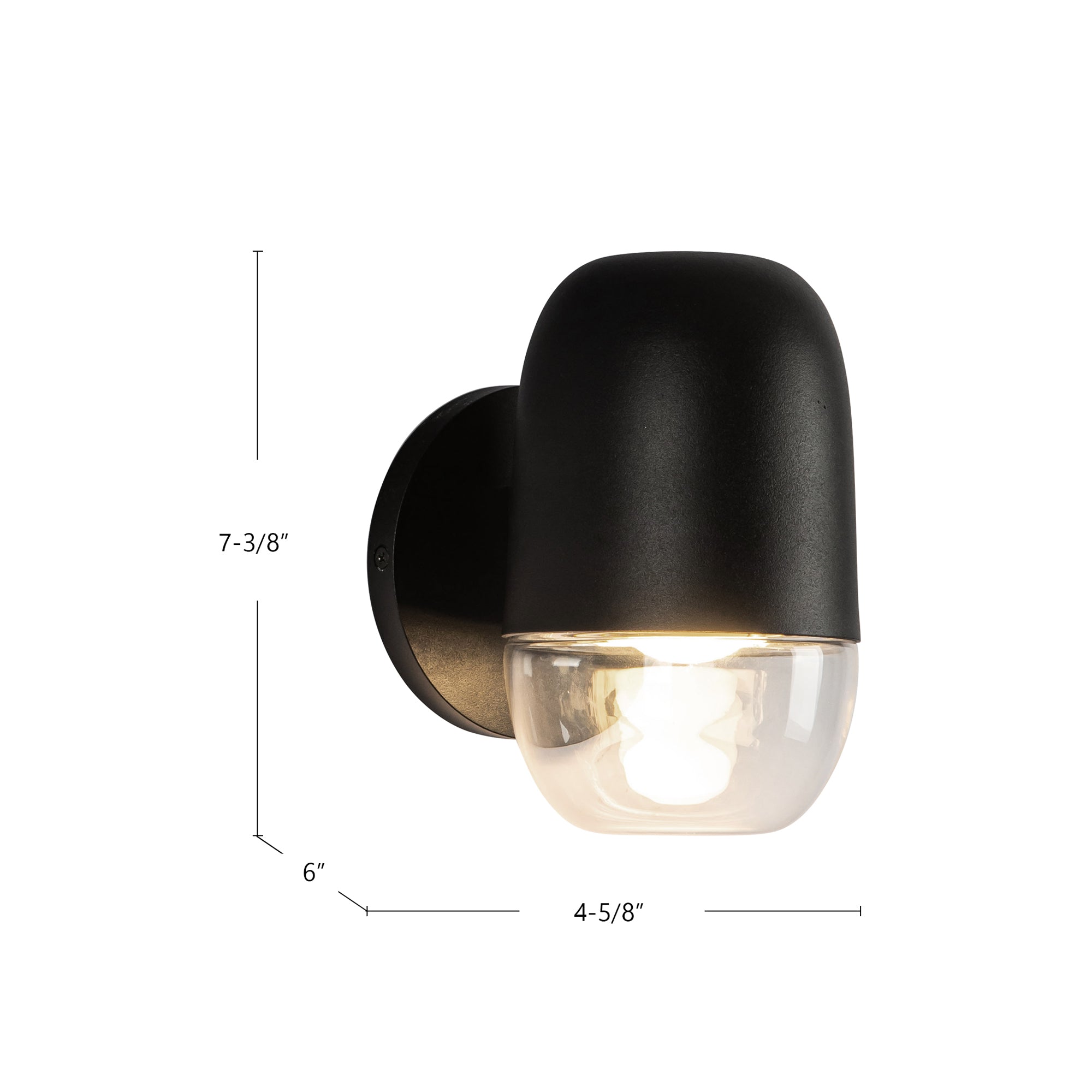 Yara 4-in Aluminum Outdoor Wall Light