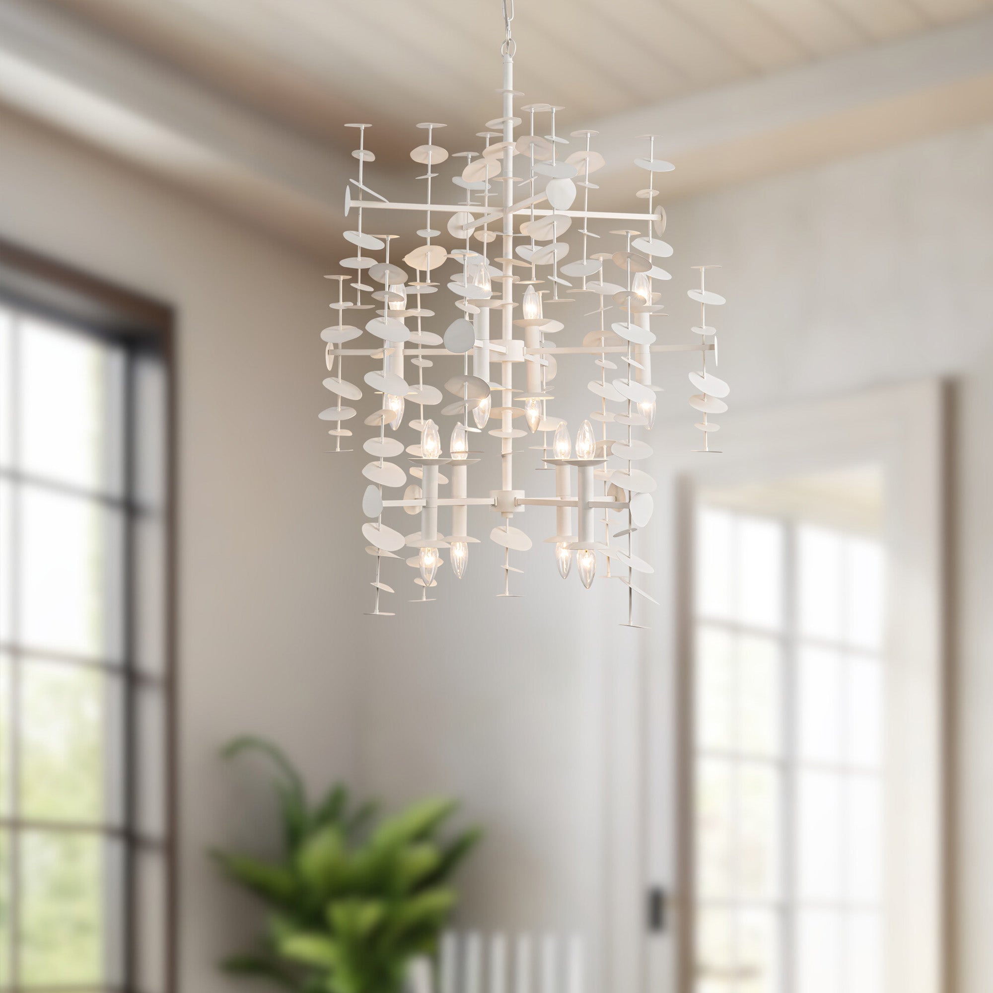Yukari 41-in Steel Chandelier