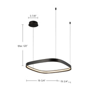 Yukon 19-in Brass Pendant