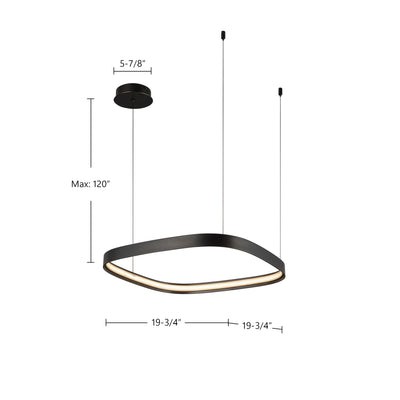 Yukon 19-in Brass Pendant