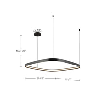 Yukon 31-in Brass Pendant