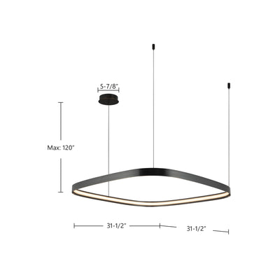 Yukon 31-in Brass Pendant