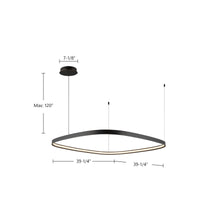 Yukon 40-in Brass Pendant