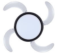 Luna 48 Inch 1 Light Color Adjustable Fan in Black with Retractable Blades