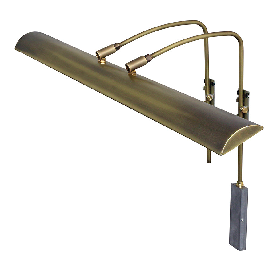 36-inch Zenith Antique Brass Plug-In Picture Light