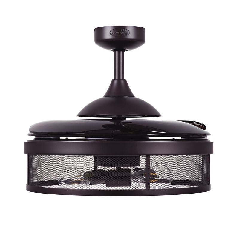 Meridian 48 Inch 3 Light Bronze Fan with Retractable Blades