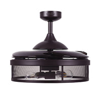 Meridian 48 Inch 3 Light Bronze Fan with Retractable Blades