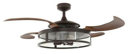 Classic 48 Inch 3 Light Bronze Fan with Retractable Blades