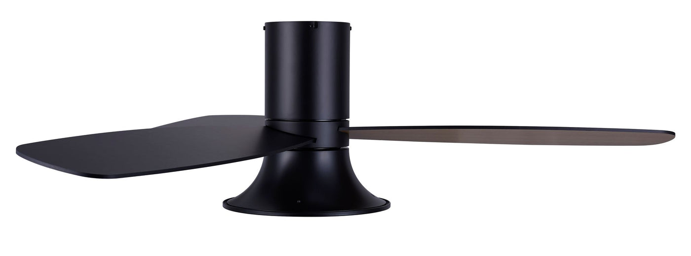 52 Inch 1 Light LED Indoor Outdoor Black Ceiling Fan with Remote
