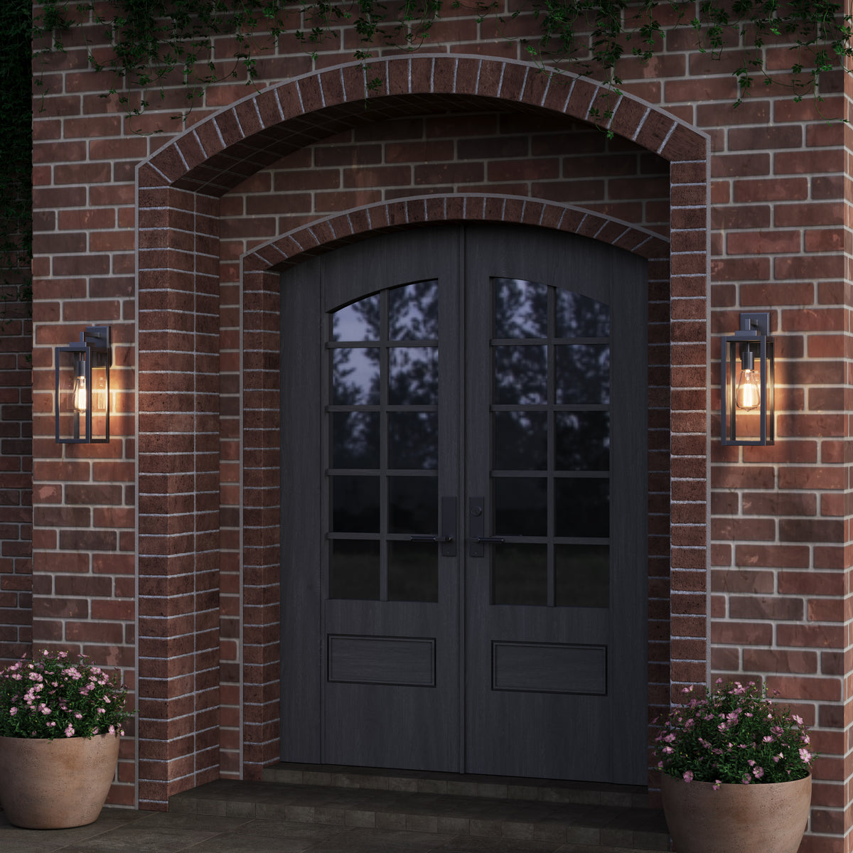 7'' Atless Powder Coated Black 1 Light Lantern